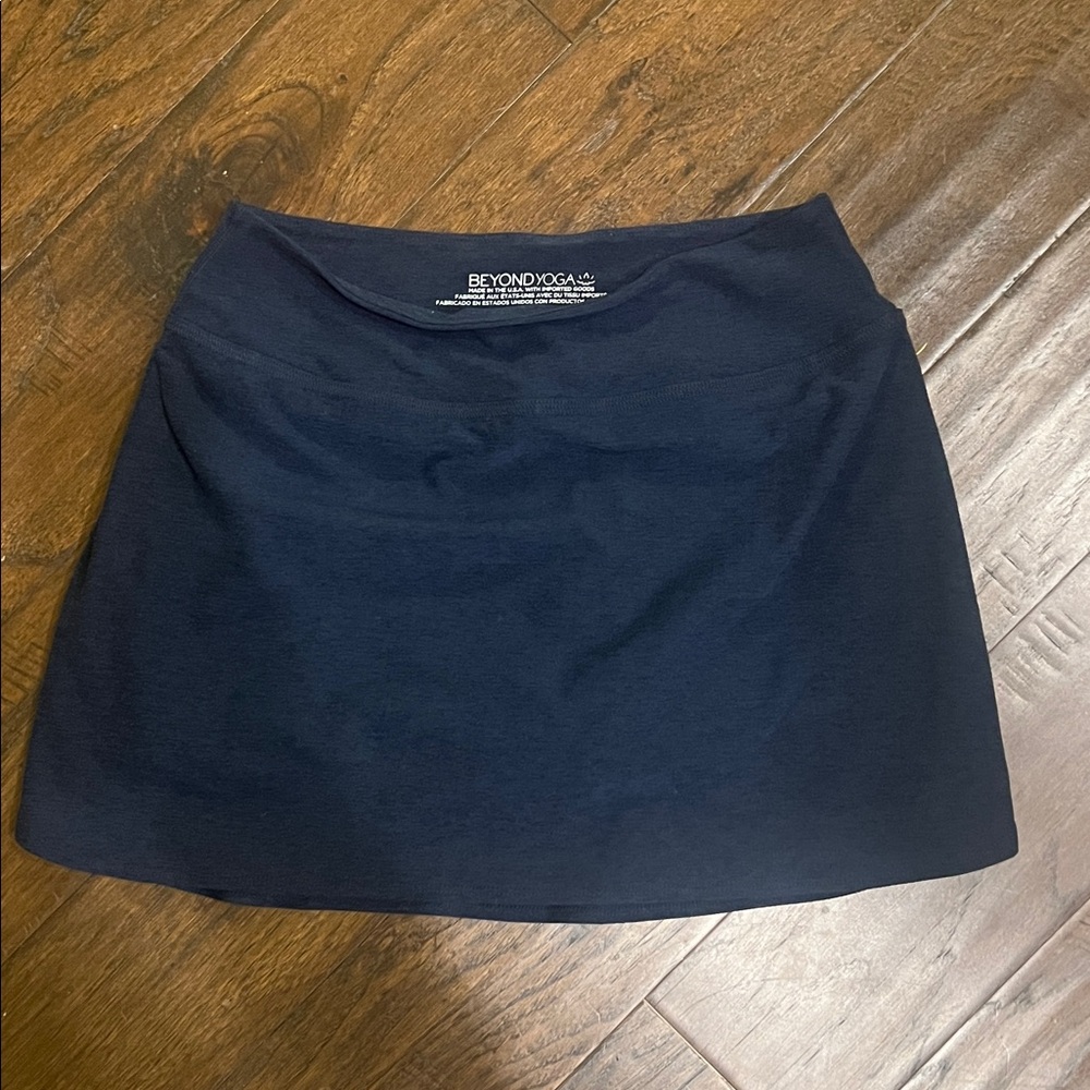 Beyond Yoga Space Dye Blue Mini Skirt/Skort Small EUC